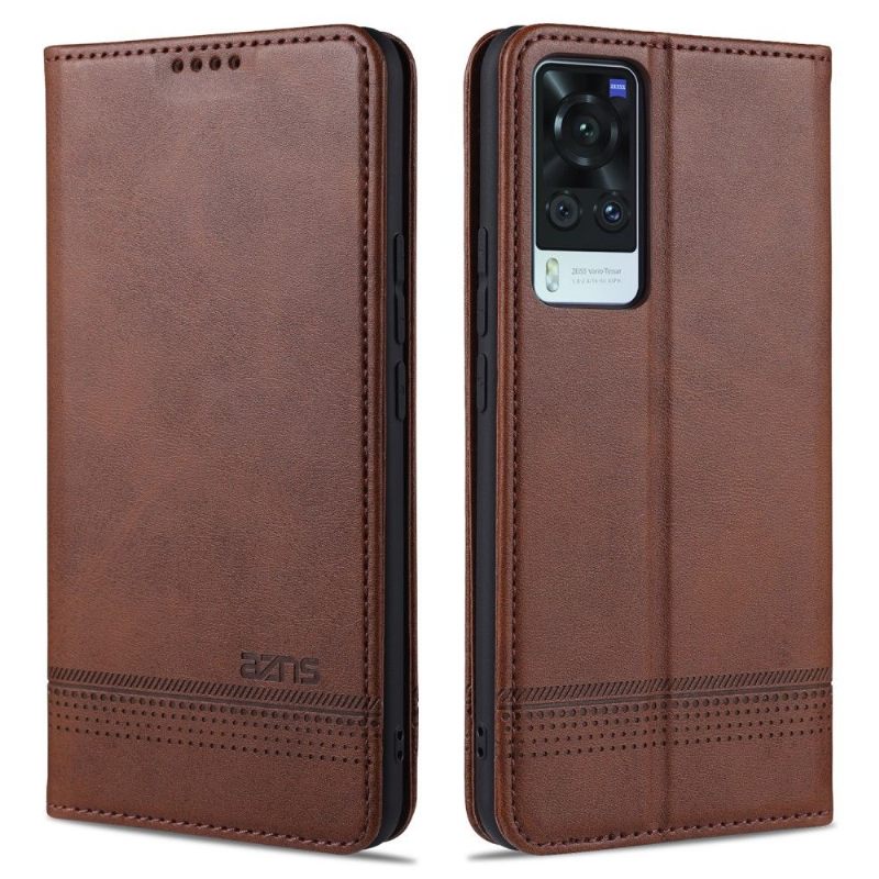 Case voor Vivo X60 Pro Portemonnee Leren Azns Kunstleer