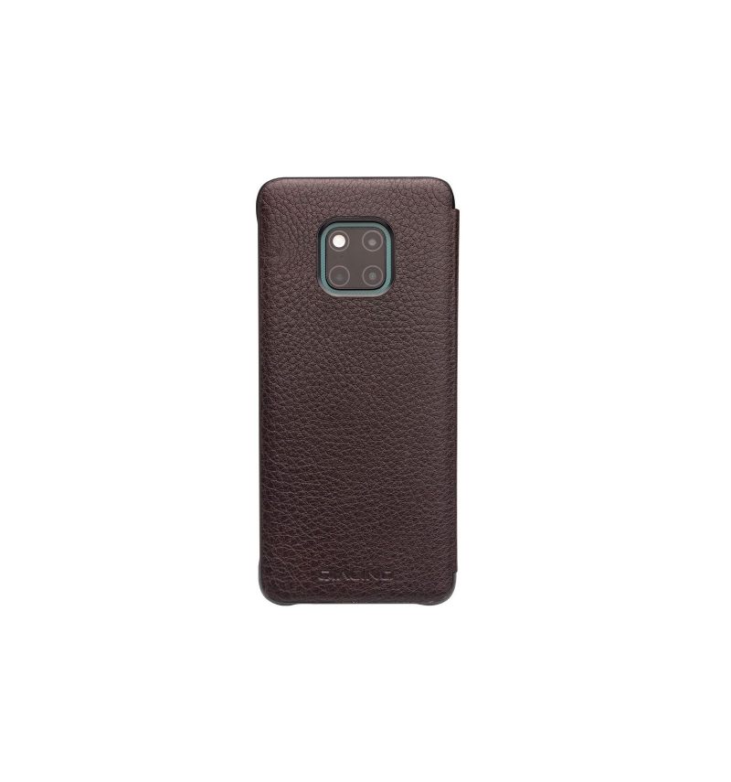 Flip Case voor Huawei Mate 20 Pro In Leer Met Venster - Bruin