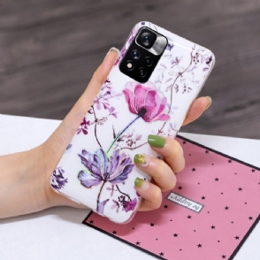 Hoesje voor Xiaomi Redmi Note 11 Pro Plus 5G Violette Bloem