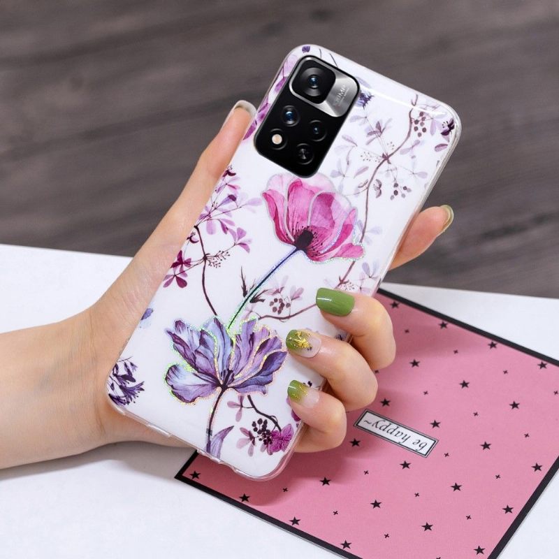 Hoesje voor Xiaomi Redmi Note 11 Pro Plus 5G Violette Bloem