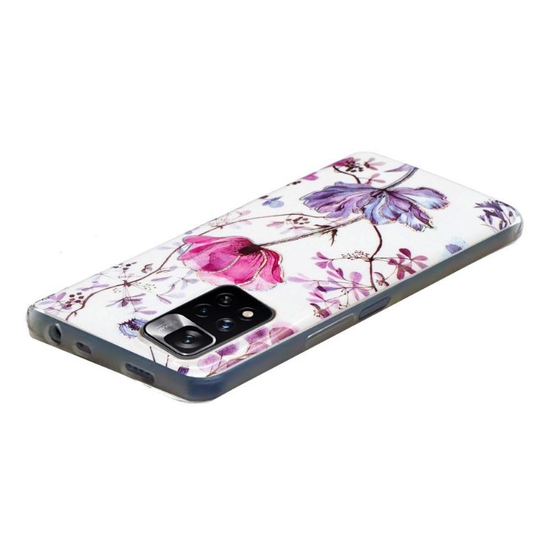 Hoesje voor Xiaomi Redmi Note 11 Pro Plus 5G Violette Bloem