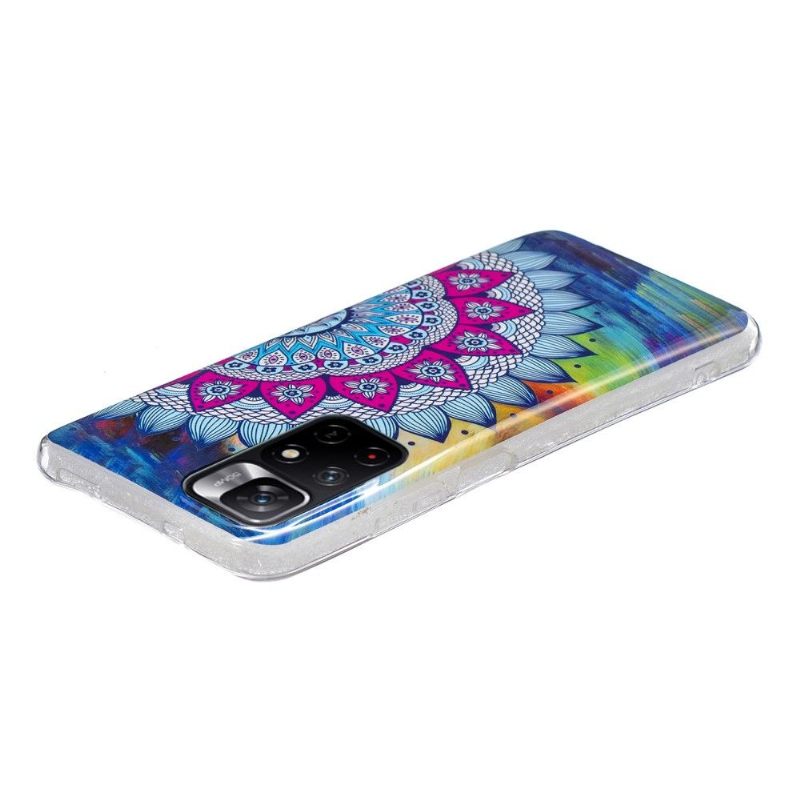 Telefoonhoesje voor Xiaomi Redmi Note 11 Pro Plus 5G Bescherming Fluorescerende Kleurrijke Mandala