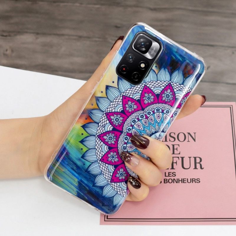 Telefoonhoesje voor Xiaomi Redmi Note 11 Pro Plus 5G Bescherming Fluorescerende Kleurrijke Mandala