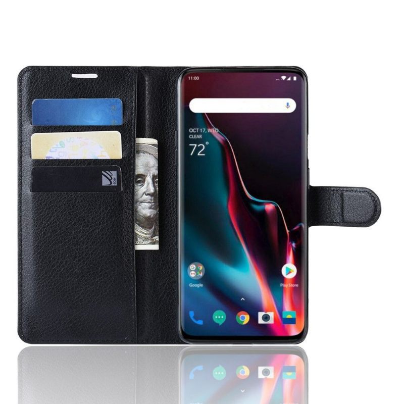 Cover voor OnePlus 7 Pro Stijl Lederen Kaarthouder