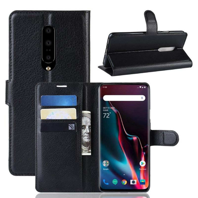 Cover voor OnePlus 7 Pro Stijl Lederen Kaarthouder