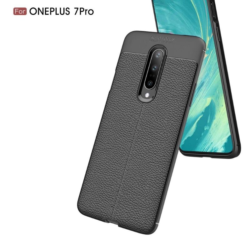 Hoesje voor OnePlus 7 Pro Afwerkingsgel Van Kunstleer