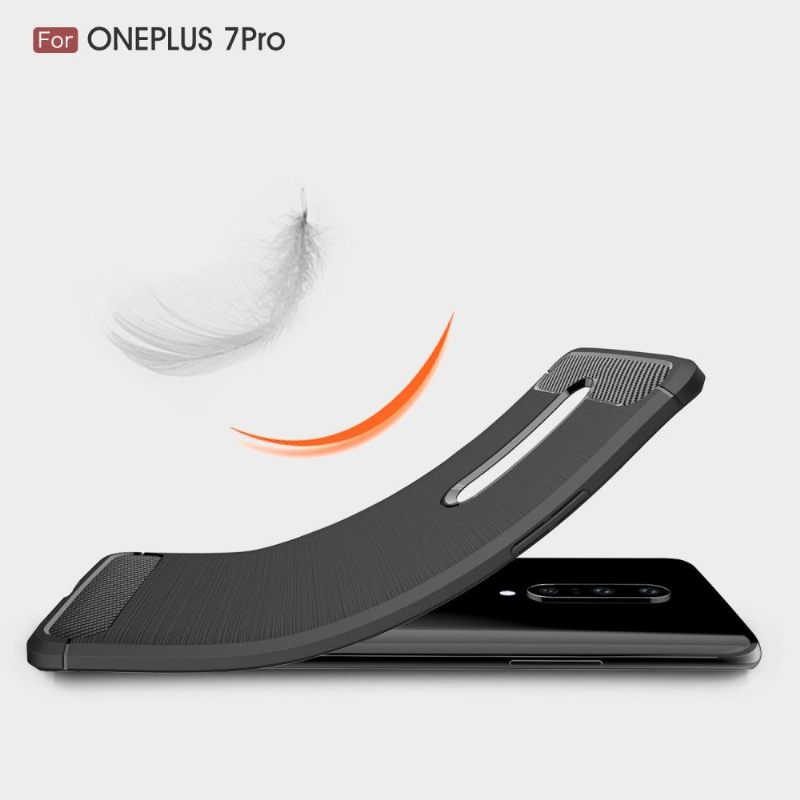 Hoesje voor OnePlus 7 Pro Koolborstel Gel