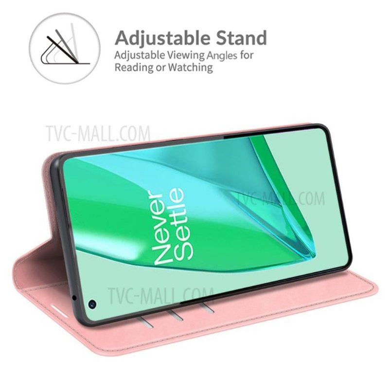 Cover voor OnePlus 9 Pro Kunstleer Stand Functie