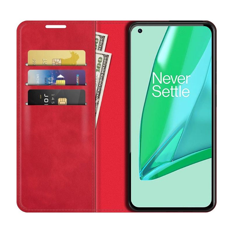 Cover voor OnePlus 9 Pro Kunstleer Stand Functie