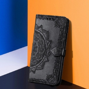 Flip Case voor OnePlus 9 Pro Mandala-reliëf In Kunstleer