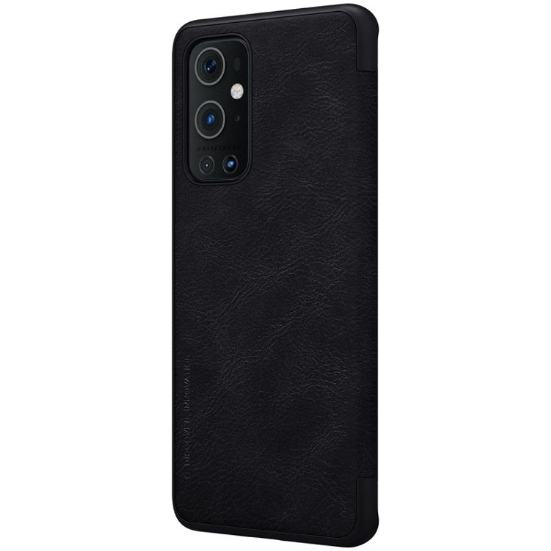 Folio-hoesje voor OnePlus 9 Pro Qin-serie Leereffect