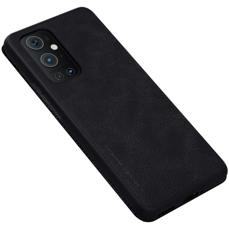 Folio-hoesje voor OnePlus 9 Pro Qin-serie Leereffect