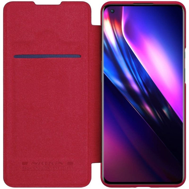 Folio-hoesje voor OnePlus 9 Pro Qin-serie Leereffect