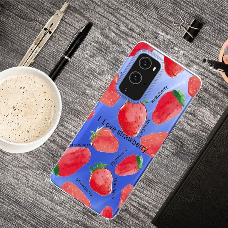 Hoesje voor OnePlus 9 Pro Anti-fall Aardbei