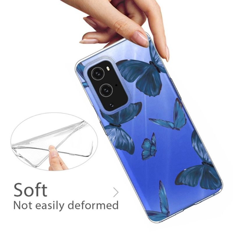 Hoesje voor OnePlus 9 Pro Blauwe Vlinders