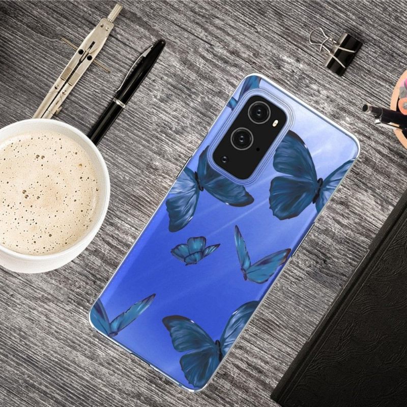 Hoesje voor OnePlus 9 Pro Blauwe Vlinders