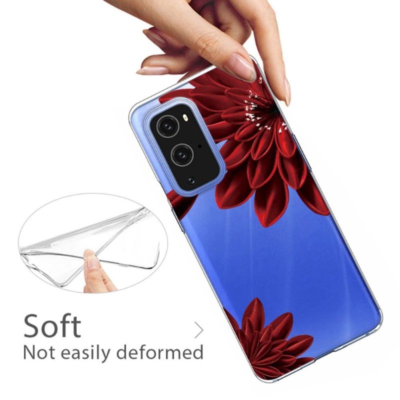 Hoesje voor OnePlus 9 Pro Rode Bloemen