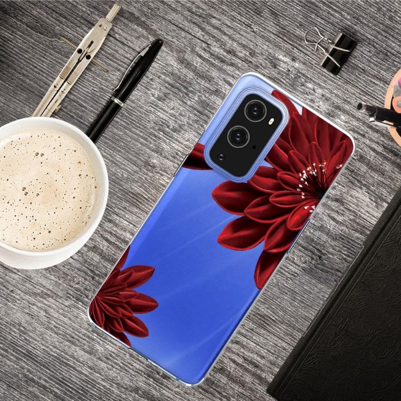 Hoesje voor OnePlus 9 Pro Rode Bloemen