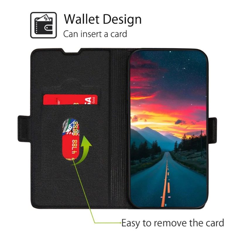 Flip Case voor Samsung Galaxy A13 4G Kunstleer Minimalistisch Bedrijf