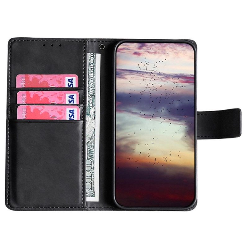 Folio-hoesje voor Samsung Galaxy A13 4G Ana Kunstleer Croco Huideffect