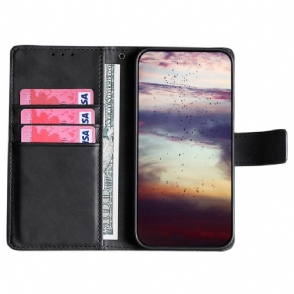 Folio-hoesje voor Samsung Galaxy A13 4G Ana Kunstleer Croco Huideffect