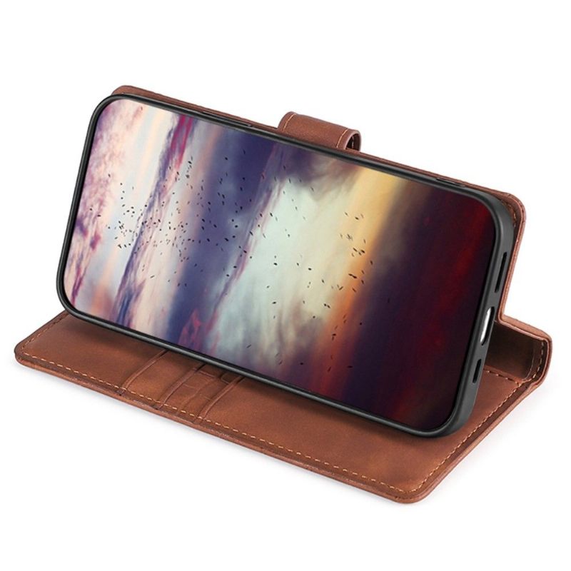 Folio-hoesje voor Samsung Galaxy A13 4G Ana Kunstleer Croco Huideffect