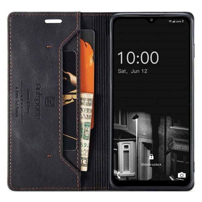 Folio-hoesje voor Samsung Galaxy A13 4G Anti-fall Autspace Kunstleer