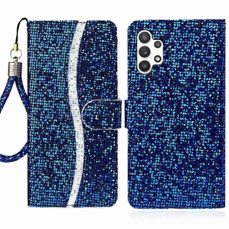 Folio-hoesje voor Samsung Galaxy A13 4G Glitterkaarthouder