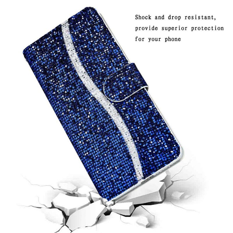 Folio-hoesje voor Samsung Galaxy A13 4G Glitterkaarthouder