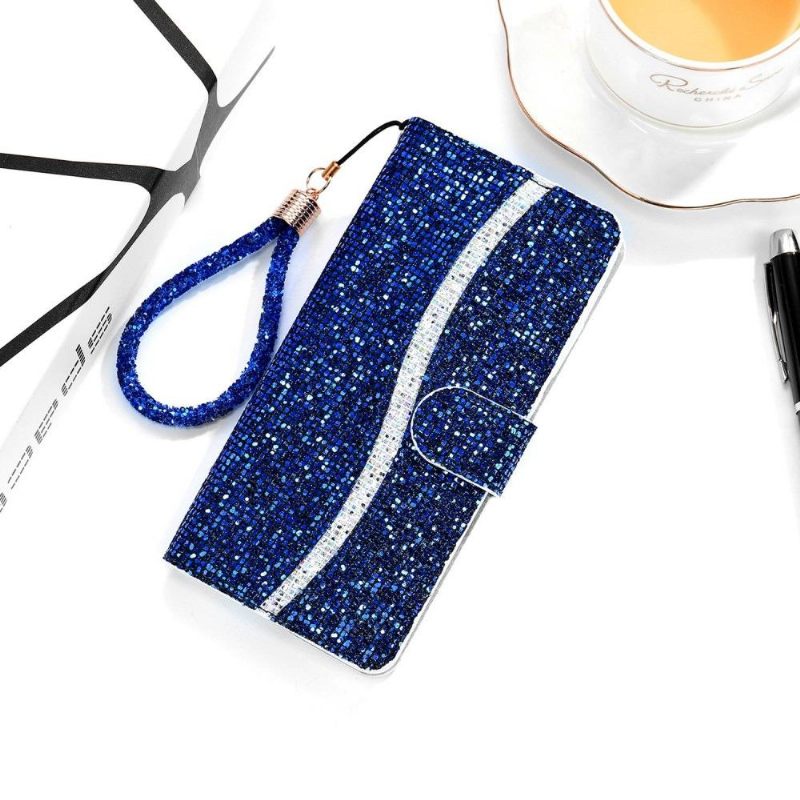 Folio-hoesje voor Samsung Galaxy A13 4G Glitterkaarthouder