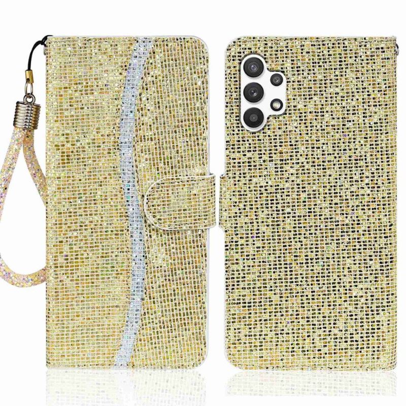 Folio-hoesje voor Samsung Galaxy A13 4G Glitterkaarthouder