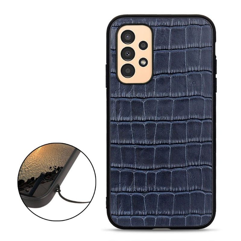 Hoesje voor Samsung Galaxy A13 4G Chique Croco-huidlook