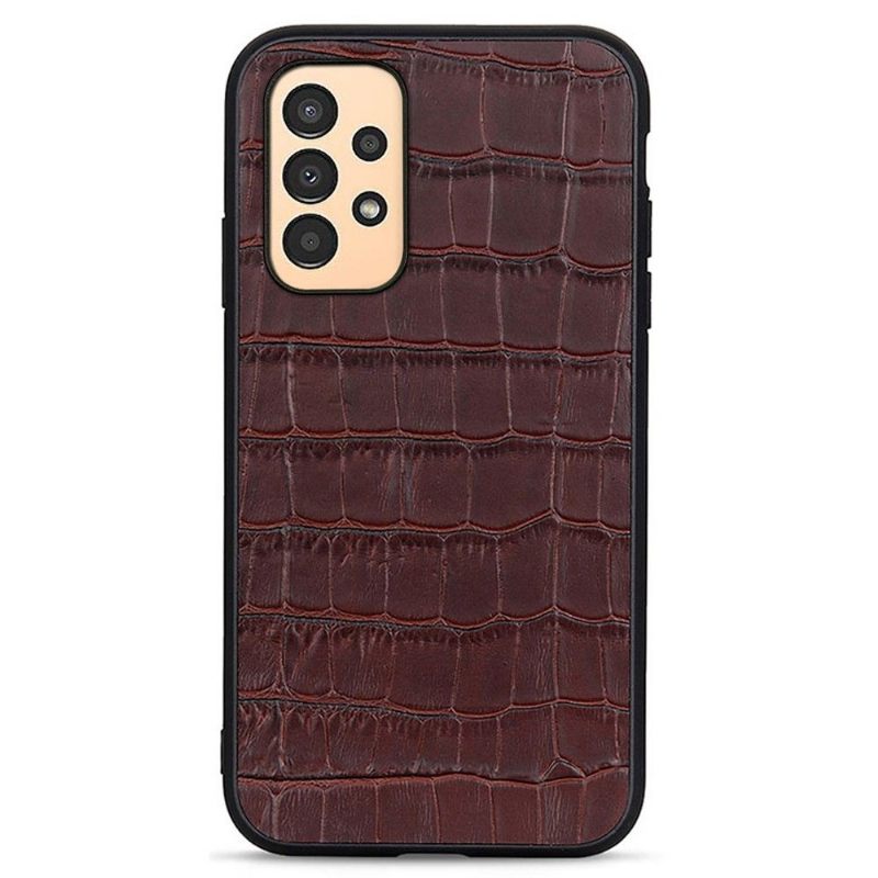 Hoesje voor Samsung Galaxy A13 4G Chique Croco-huidlook