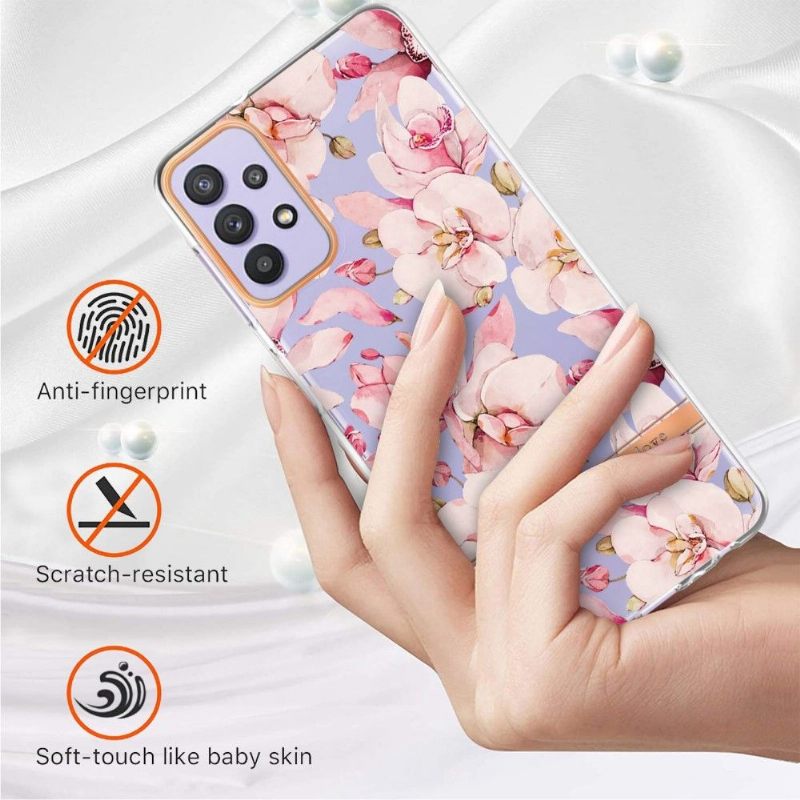 Hoesje voor Samsung Galaxy A13 4G Gardenia Roze Bloem