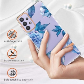 Hoesje voor Samsung Galaxy A13 4G Pioenblauw