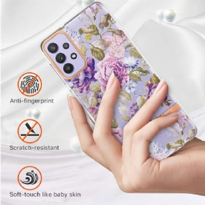 Hoesje voor Samsung Galaxy A13 4G De Violette Pioen