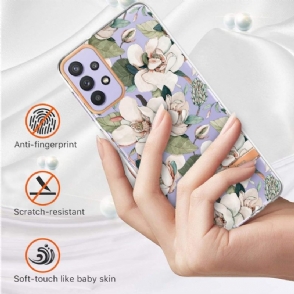 Hoesje voor Samsung Galaxy A13 4G Witte Bloem Gardenia