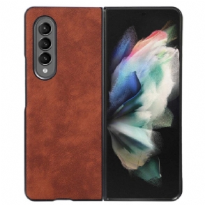 Hoesje voor Samsung Galaxy Z Fold 4 Huidtextuur Van Imitatieleer