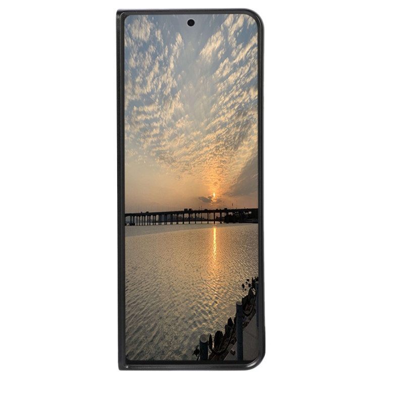 Hoesje voor Samsung Galaxy Z Fold 4 Imitatie Krokodillenleer