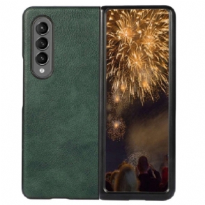 Hoesje voor Samsung Galaxy Z Fold 4 Klassiek Kunstleer