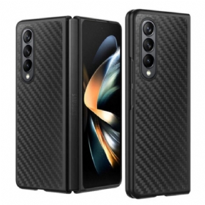 Hoesje voor Samsung Galaxy Z Fold 4 Koolstofvezel En Microvezel