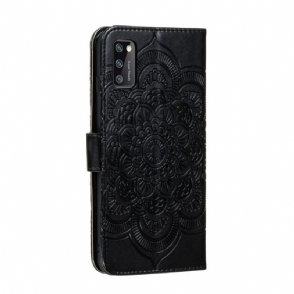 Folio-hoesje voor Samsung Galaxy A41 Anti-fall Mandala Met Leereffect