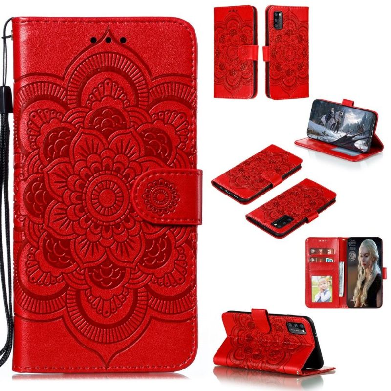 Folio-hoesje voor Samsung Galaxy A41 Anti-fall Mandala Met Leereffect