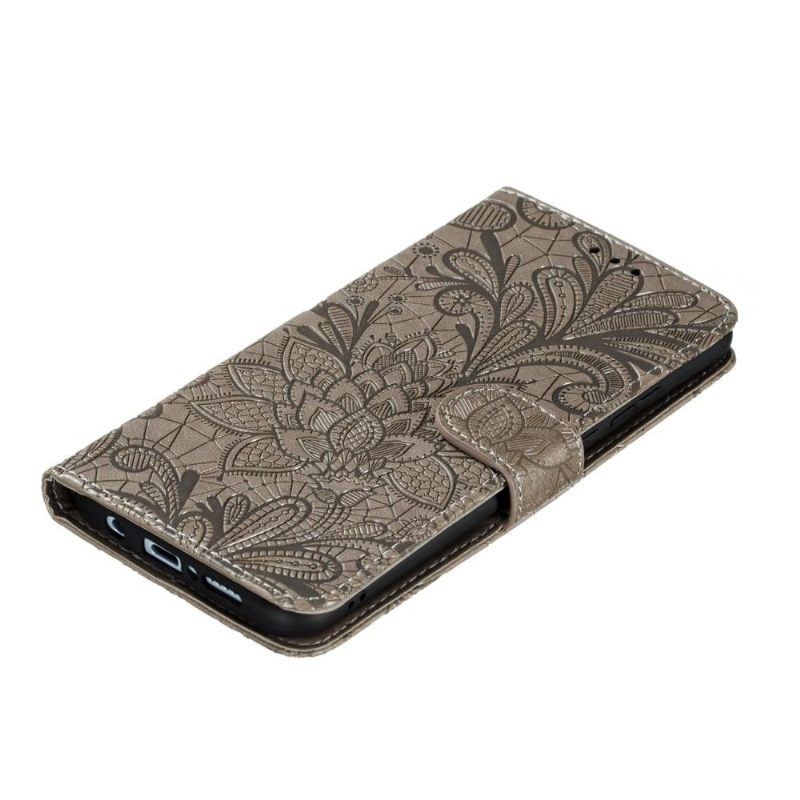 Folio-hoesje voor Samsung Galaxy A41 Chique Kant Bloem