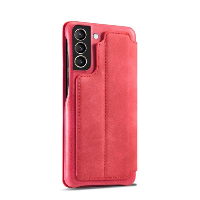 Flip Case voor Samsung Galaxy S21 5G Effen Pak Kunstleer