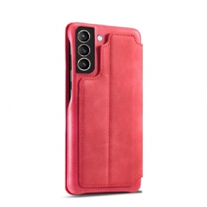 Flip Case voor Samsung Galaxy S21 5G Effen Pak Kunstleer