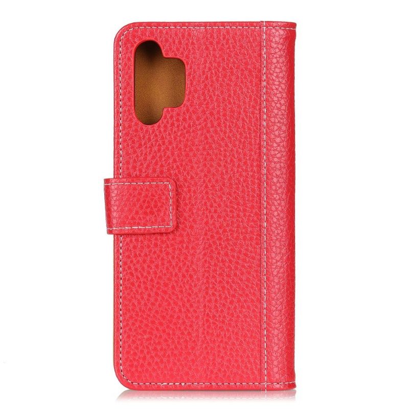 Flip Case voor Samsung Galaxy S21 5G Naden Met Generfd Leereffect