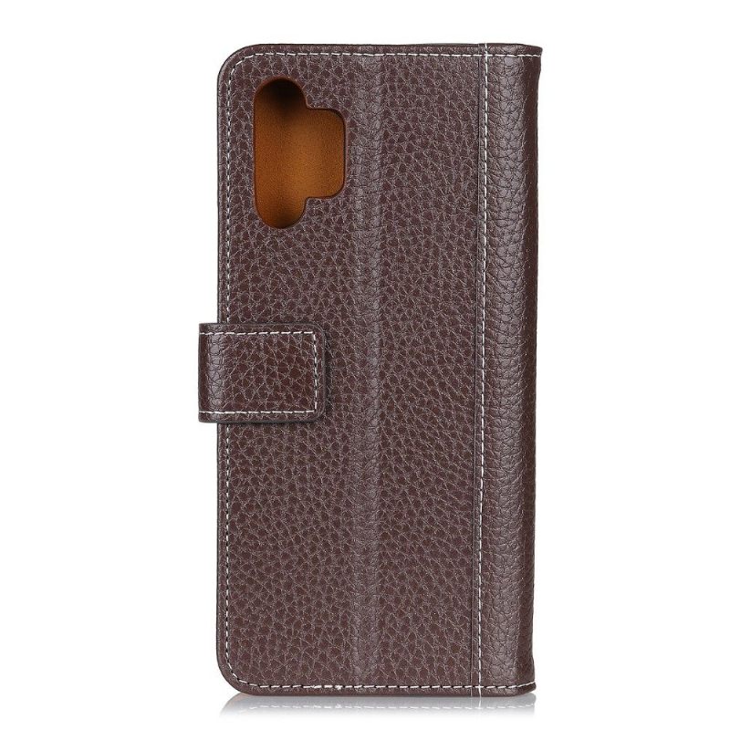 Flip Case voor Samsung Galaxy S21 5G Naden Met Generfd Leereffect