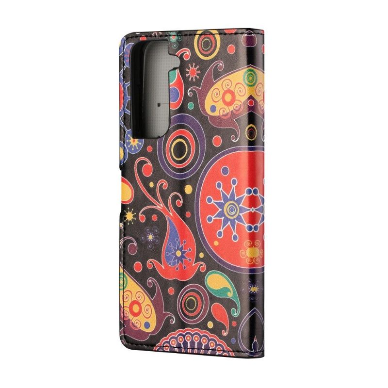 Folio-hoesje voor Samsung Galaxy S21 5G Paisley-bloem