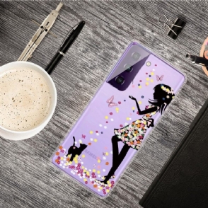 Hoesje voor Samsung Galaxy S21 5G Dame Vlinders